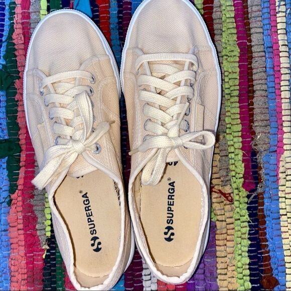 Superga Cream Canvas Sneakers - Picture 2 of 7